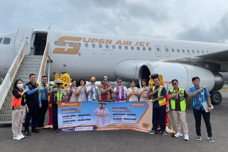Maskapai Super Air Jet Kembali Beroperasi Di Belitung