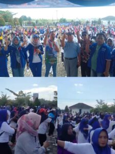 Sukseskan PSU, Dukung Nanda-Anton, Ribuan Masyarakat Senam Bersama DPD PAN