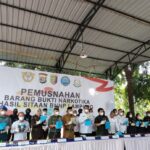 BNNP Lampung Musnahkan Narkotika Jaringan Lintas Negara