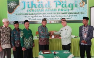 Berantas Narkoba, Kepala BNNK Lamsel Bersama Ketua Pimpinan Muhammadiyah Tandatangani PKS