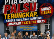 Dugaan Pita Cukai Palsu Terungkap, Satgas BKO Lanal Lampung Amankan 1.437 Liter Miras