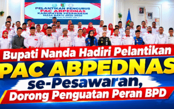 Bupati Pesawaran Nanda Indira Hadiri Pelantikan PAC ABPEDNAS, Dorong Penguatan Peran BPD